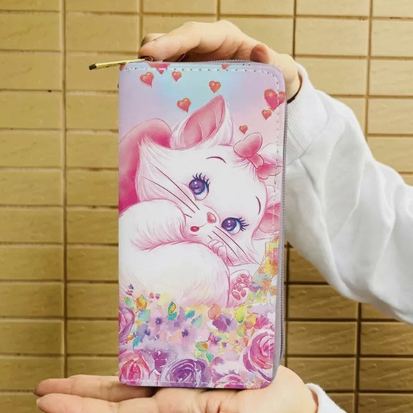 New! Marie from the Aristocrats Continental Wallet So Cute! Roses - Picture 1 of 2